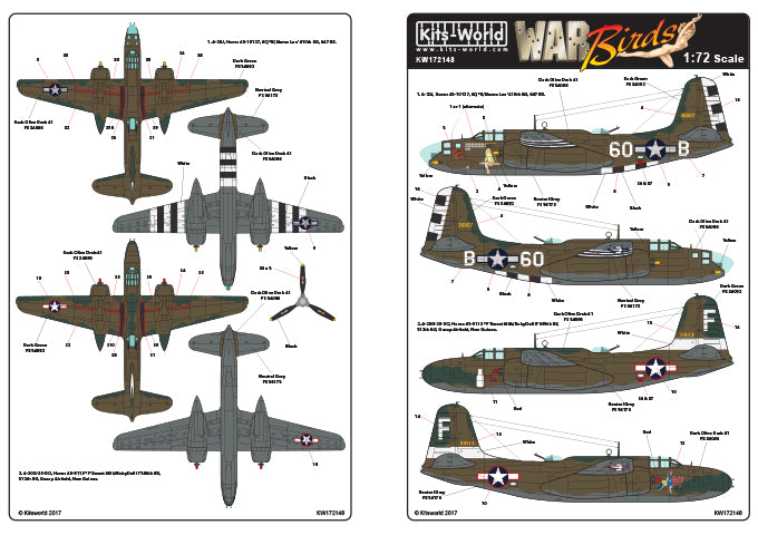 Kits-World KW172148 1:72 Douglas A-20J Havoc