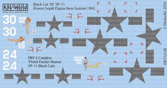 Kits-World KW172149 1:72 Black Cat PBY-5A Catalina