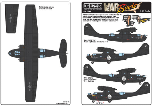 Kits-World KW172149 1:72 Black Cat PBY-5A Catalina