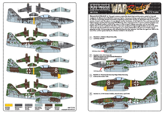 Kits-World KW172156 1:72 Messerschmitt Me-262A-1a III/EJG 2 Oberst Heinz Bar, Lechfeld, 1944/45