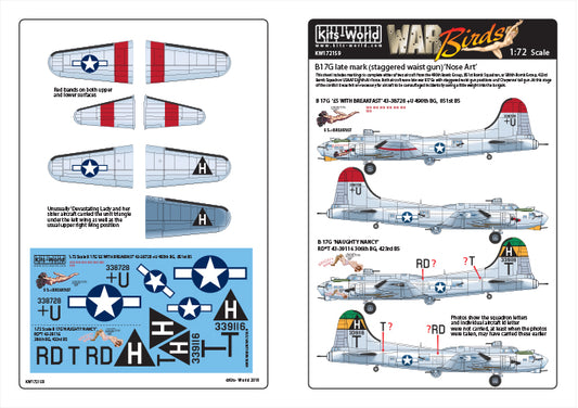 Kits-World KW172159 1:72 Boeing B-17G Flying Fortress