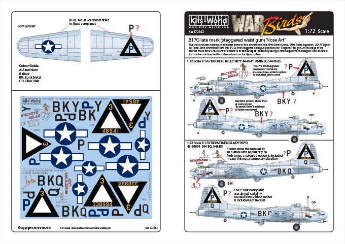 Kits-World KW172162 1:72 Boeing B-17G Flying Fortress