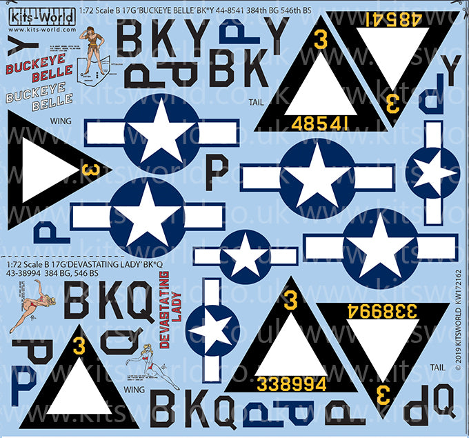 Kits-World KW172162 1:72 Boeing B-17G Flying Fortress