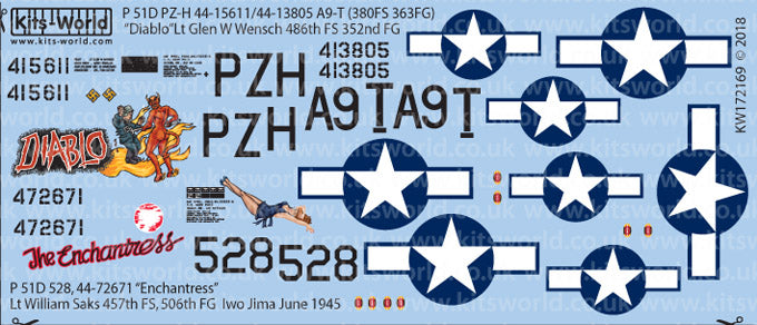 Kits-World KW172169 1:72 North-American P-51D Mustang