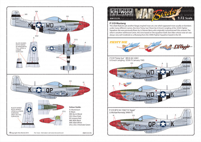 Kits-World KW172170 1:72 North-American P-51D Mustang