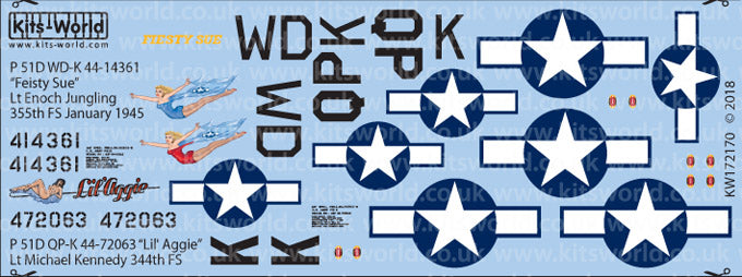 Kits-World KW172170 1:72 North-American P-51D Mustang