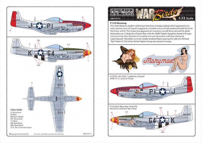 Kits-World KW172171 1:72 North-American P-51D Mustang