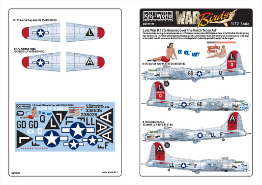 Kits-World KW172175 1:72 Boeing B-17G Flying Fortress