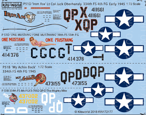 Kits-World KW172177 1:72 North-American P-51D Mustang