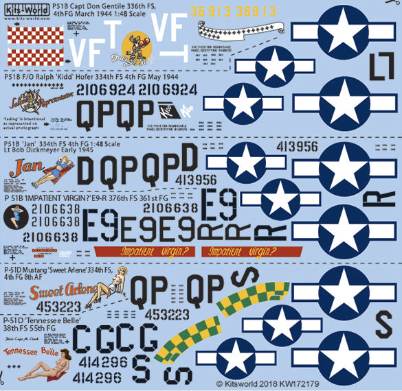 Kits-World KW172179 1:72 North-American P-51B Mustang