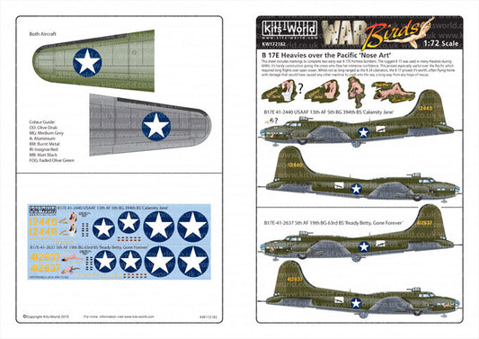 Kits-World KW172182 1:72 Boeing B-17E Flying Fortress