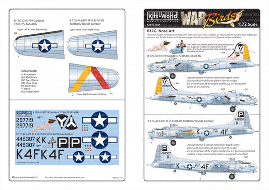 Kits-World KW172184 1:72 Boeing B-17G Flying Fortress