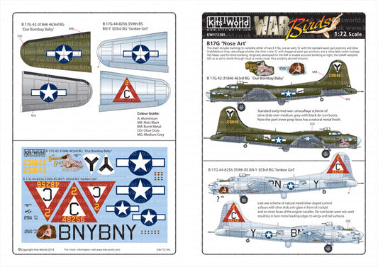 Kits-World KW172185 1:72 Boeing B-17G Flying Fortress