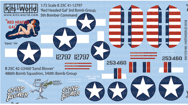 Kits-World KW172190 1:72 North-American B-25C Mitchell