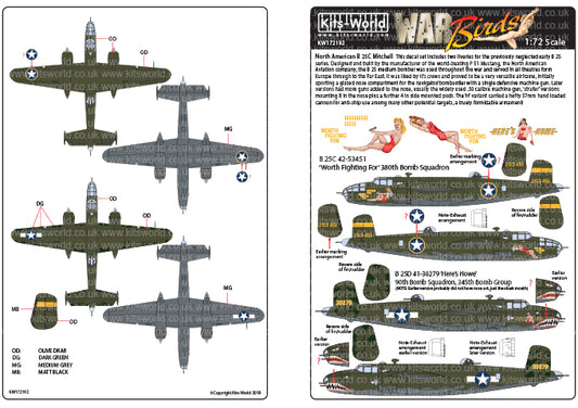 Kits-World KW172192 1:72 North-American B-25C Mitchell