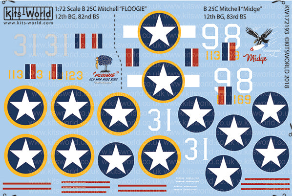 Kits-World KW172193 1:72 North-American B-25C Mitchell