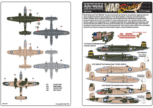 Kits-World KW172194 1:72 North-American B-25C Mitchell