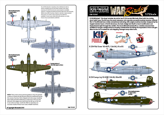 Kits-World KW172197 1:72 North-American B-25H Mitchell