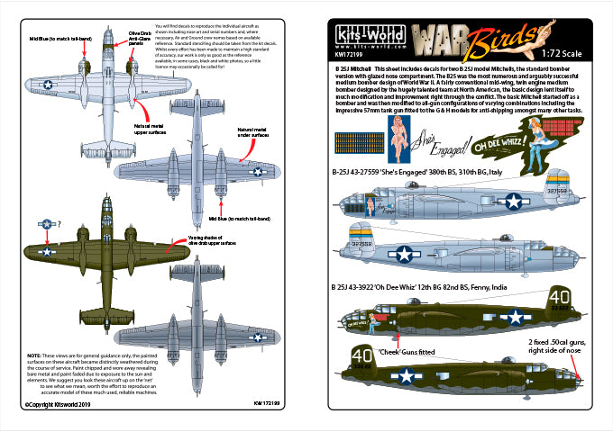 Kits-World KW172199 1:72 North-American B-25J Mitchell