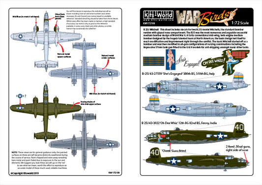 Kits-World KW172199 1:72 North-American B-25J Mitchell