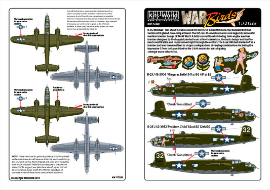 Kits-World KW172200 1:72 North-American B-25J Mitchell