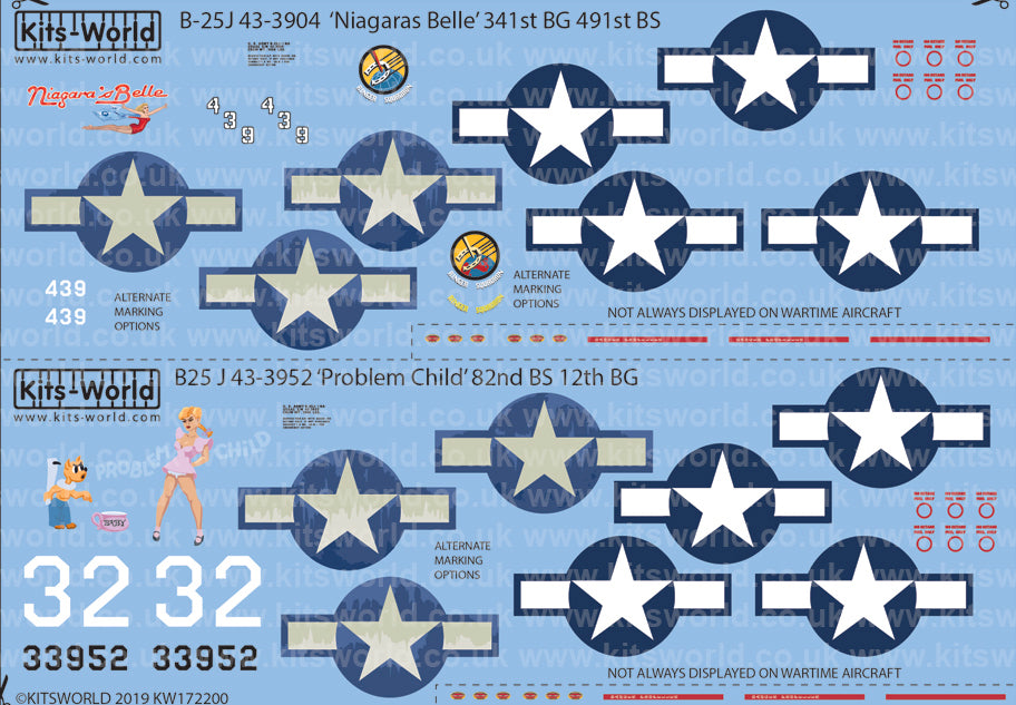 Kits-World KW172200 1:72 North-American B-25J Mitchell