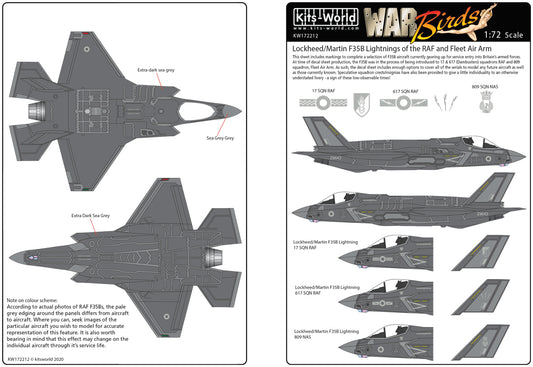 Kits-World KW172212 1:72 Lockheed-Martin F-35B of the RAF and Fleet Air Arm