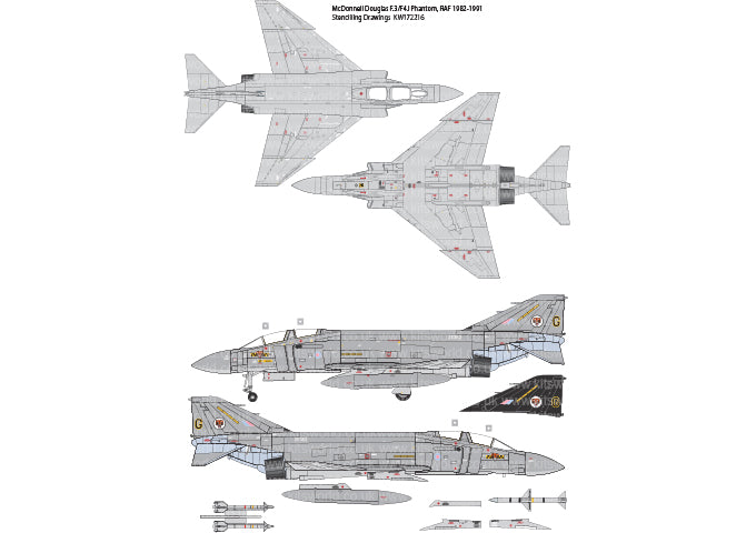 Kits-World KW172216 1:72 McDonnell F-4J Phantoms RAF