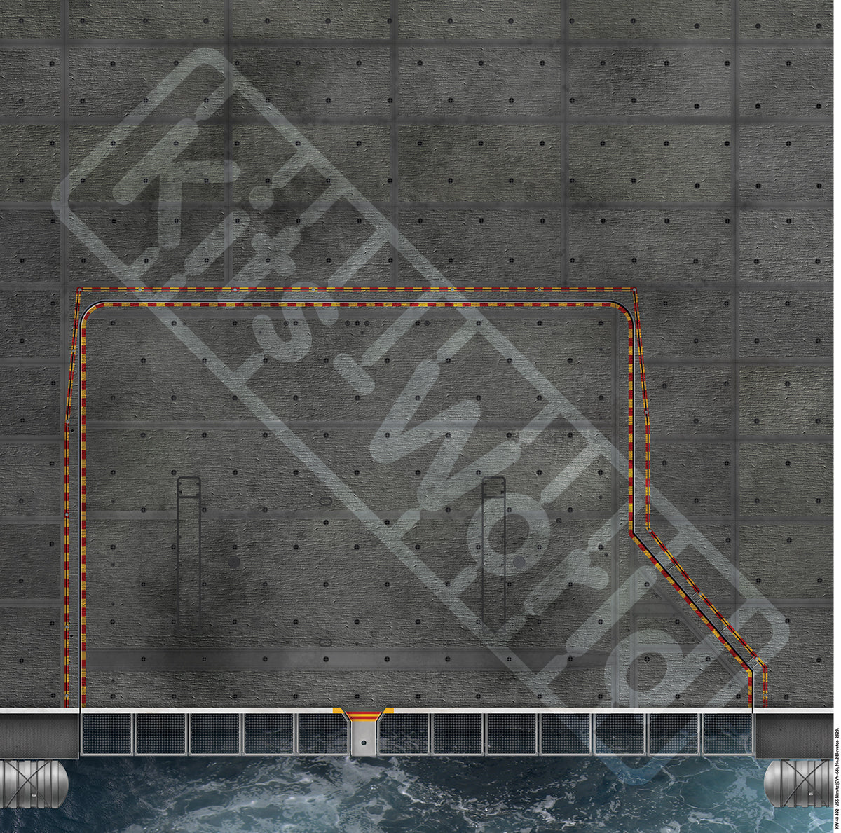 Kits-World B144-492 1:144 USS Nimitz (CVN-68), No. 2 Elevator, 2020 225mm(W) x 225mm(H)