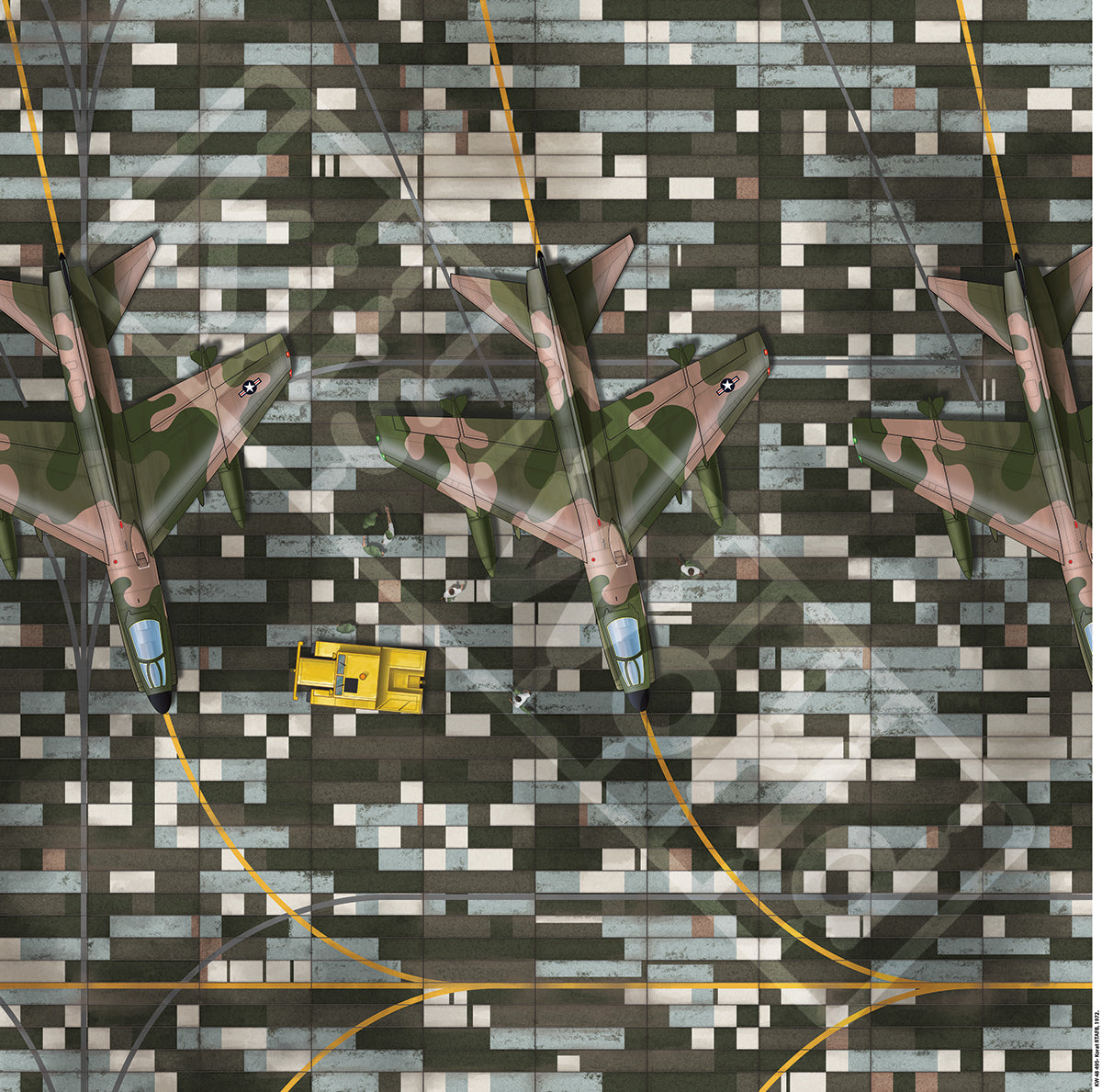 Kits-World B144-495 1:144 Korat Royal Thai Air Force Base, Thailand, 1972. 225mm(W) x 225mm(H)