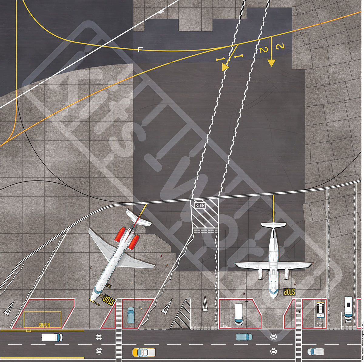 Kits-World B144-515 1:144 Norwich Airport Size 675mm x 675mm