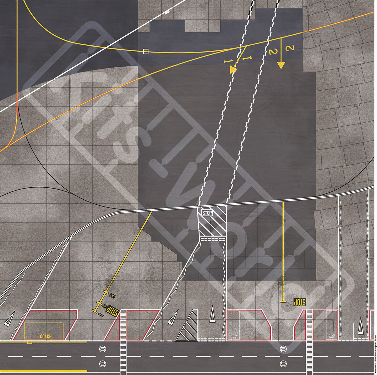 Kits-World B144-515 1:144 Norwich Airport Size 675mm x 675mm
