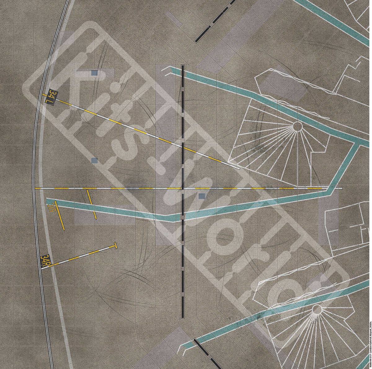 Kits-World B144-517 1:144 London Gatwick Airport Size 675mm x 675mm