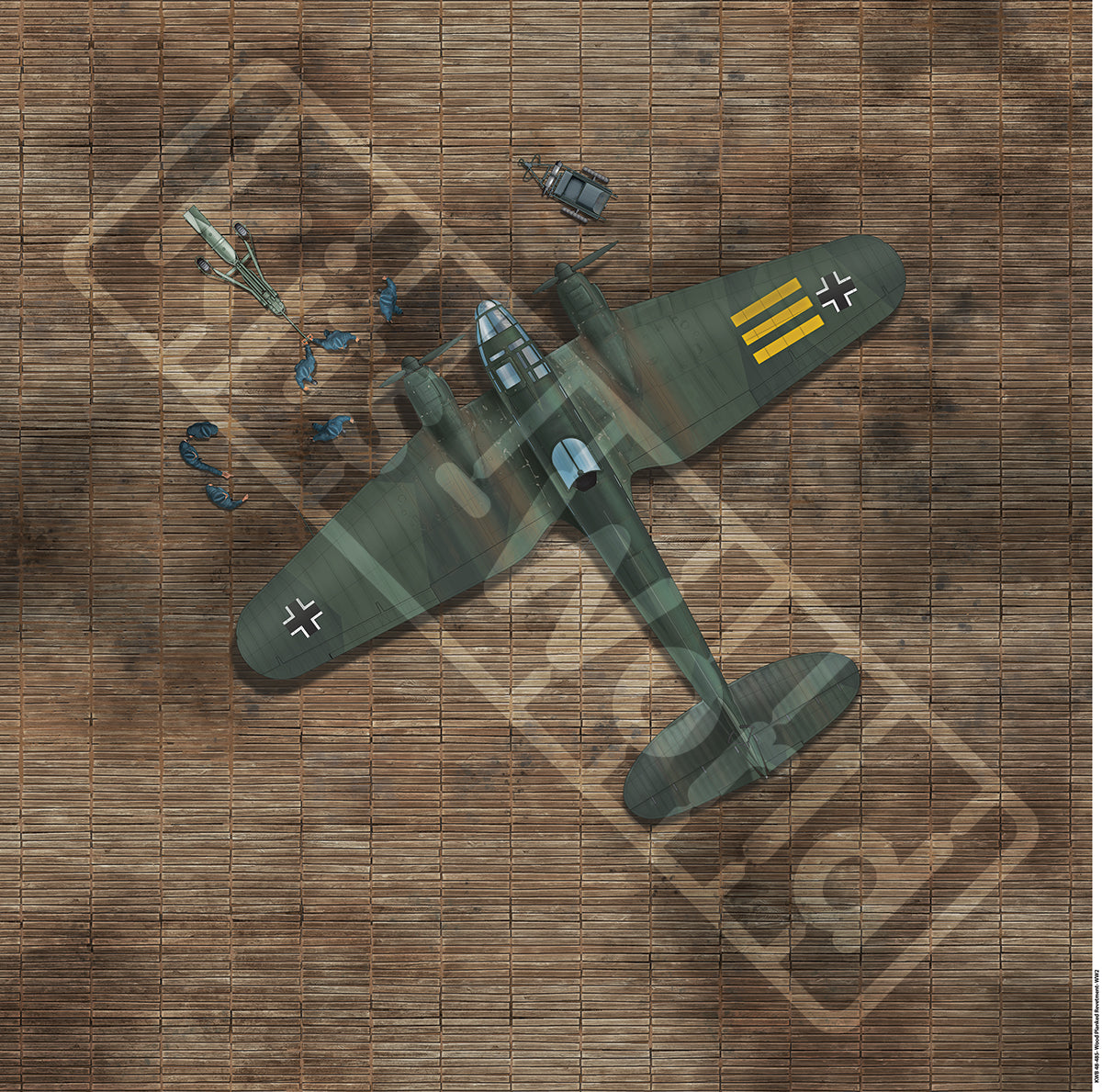 Kits-World B48-485 1:48 Wood Planked Revetment, Great War and Second World War. 675mm(W) x 675mm(H)
