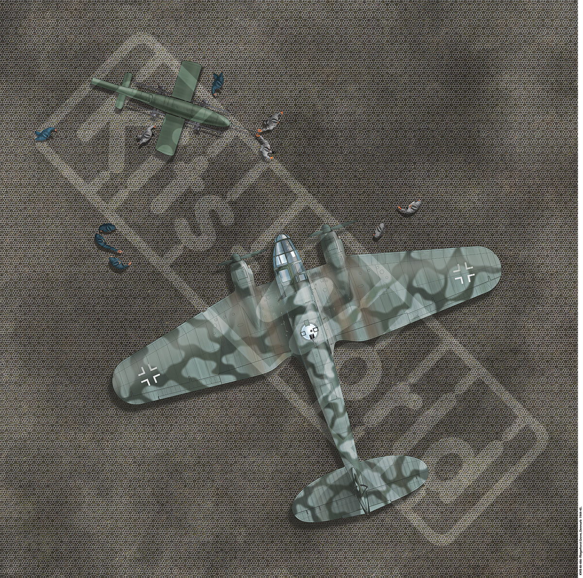 Kits-World B48-486 1:48 Fliegerhorst Grove, Denmark- 1.(F)/33 (possibly transited through the base), Danish units post-war. 675mm(W) x 675mm(H)