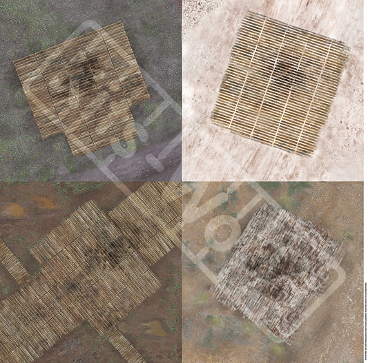Kits-World KWB48-490 1:48 Four single parking areas. Suitable for Great War onwards.