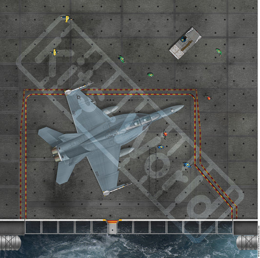 Kits-World B48-492 1:48 USS Nimitz (CVN-68), No. 2 Elevator, 2020. 675mm(W) x 675mm(H)