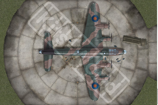 Kits-World B48-502 1:48 RAF Dispersal 150ft 'Frying Pan' type. 1013mm(W) x 675mm(H)