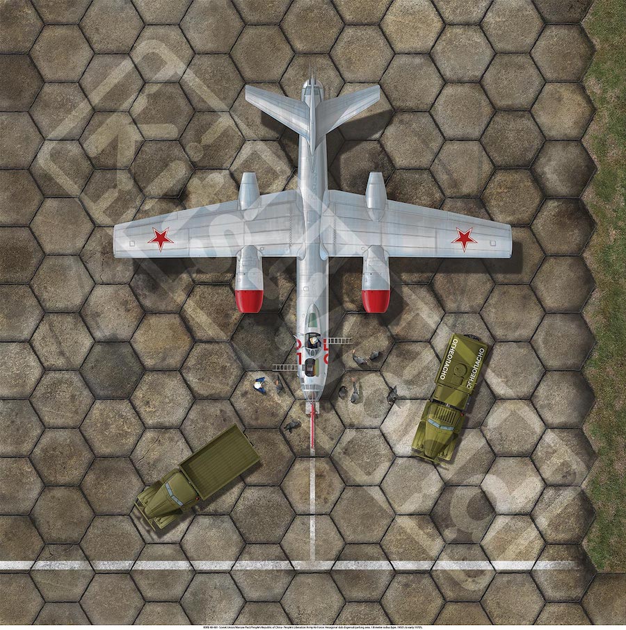 Kits-World B72-481 1:72 Soviet Union/Warsaw Pact/People's Republic of China- People's Liberation Army Air Force: Hexagonal slab dispersal/parking area,