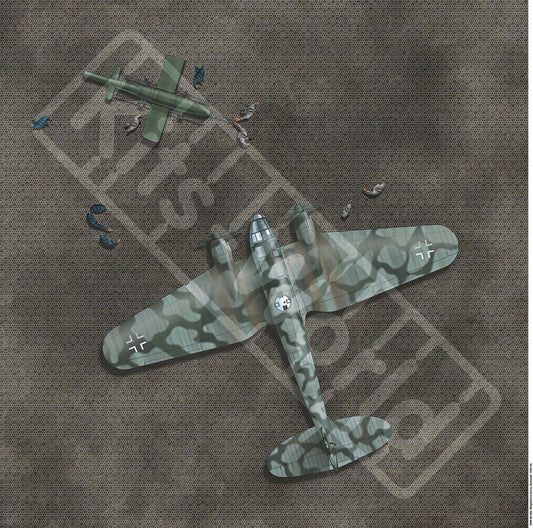 Kits-World B72-486 1:72 Fliegerhorst Grove, Denmark- 1.(F)/33 (possibly transited through the base), Danish units post-war. 450mm(W) x 450mm(H)