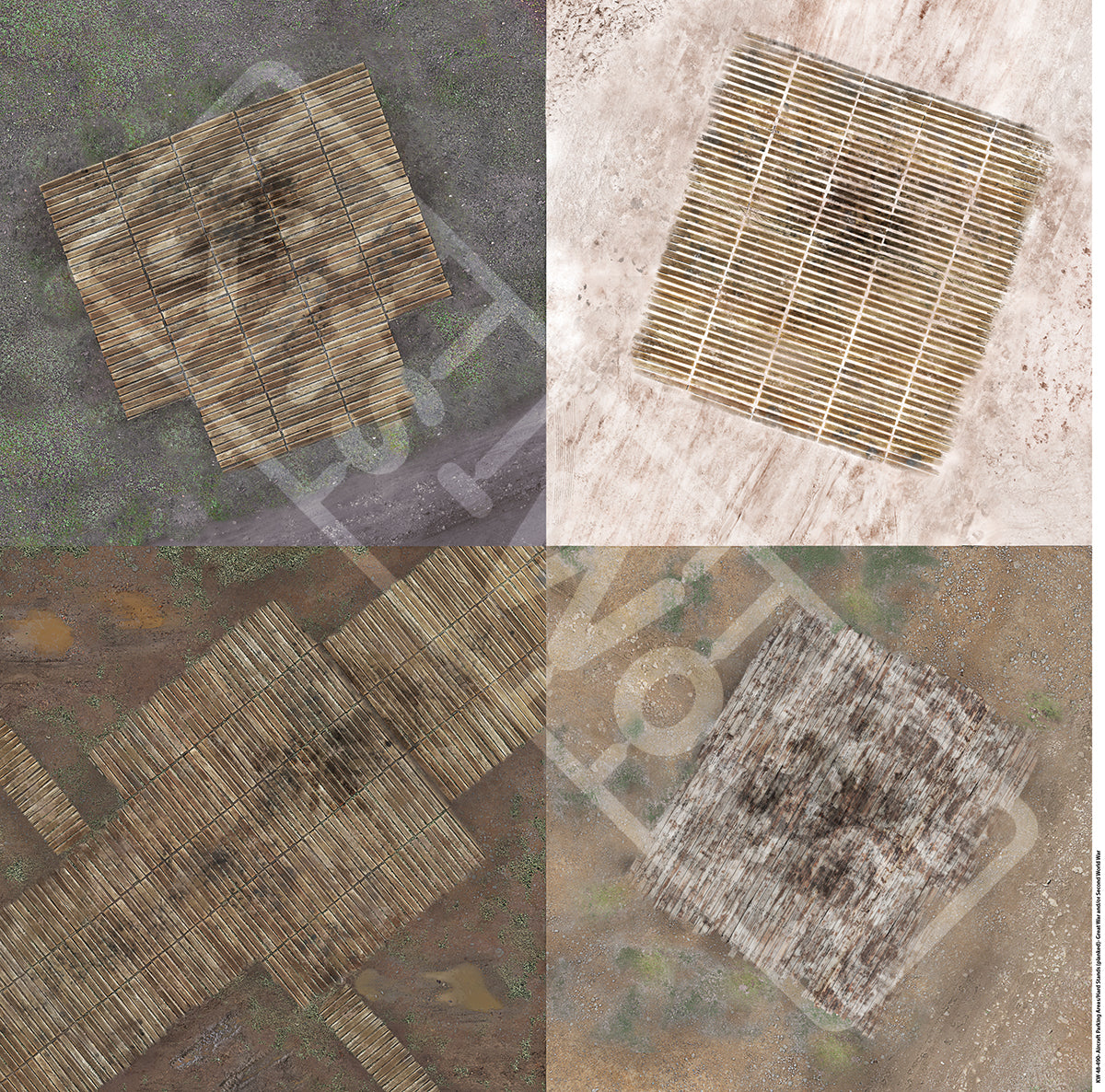 Kits-World B72-490 1:72 Four single parking areas. Suitable for Great War onwards. 450mm(W) x 450mm(H)