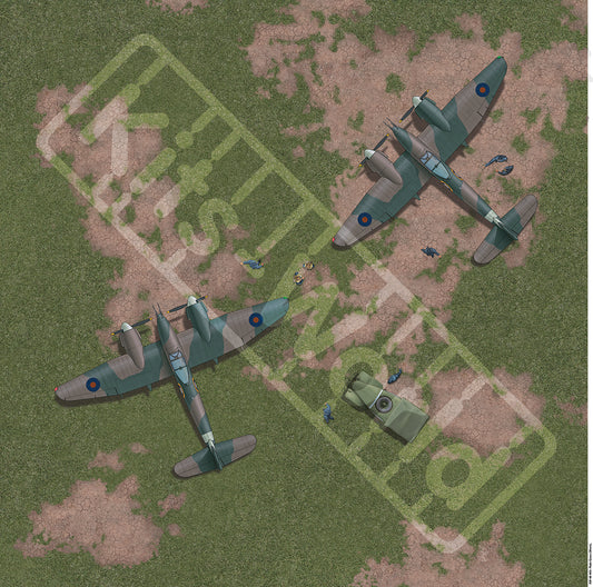 Kits-World B72-493 1:72 Plain Grass (Worn). 450mm(W) x 450mm(H)