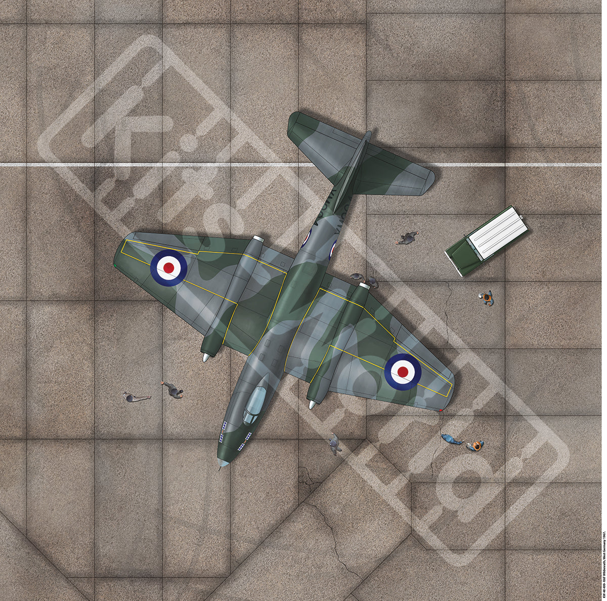 Kits-World B72-499 1:72 RAF Wildenrath, West Germany, 1967. 450mm(W) x 450mm(H)
