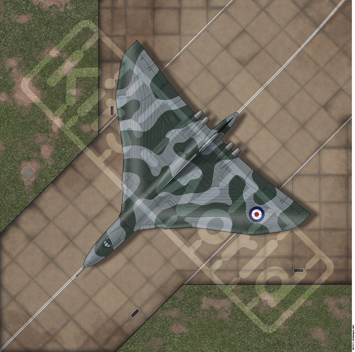 Kits-World B72-511 1:72 RAF Waddington, Lincolnshire, United Kingdom, 1960s. 450mm(W) x 450mm(H)