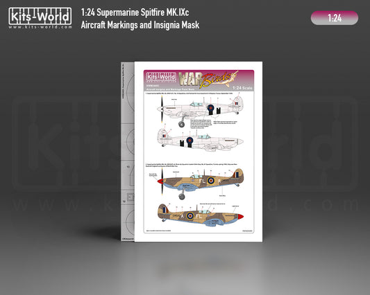 Kits-World M124003 1:24 Supermarine Spitfire Mk.IXc Aircraft Markings & Insignia Mask