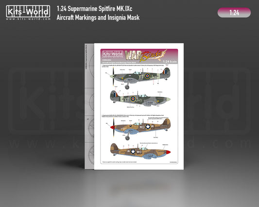 Kits-World M124004 1:24 Supermarine Spitfire Mk.IXc Aircraft Markings & Insignia Mask