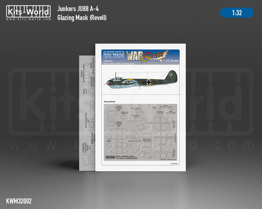 Kits-World M321002 1:32 Junkers Ju-88A-4 Canopy Paint Mask (Outside Only)