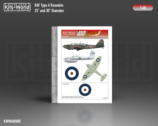 Kits-World M480085 1:48 RAF Type A Roundels 25" and 30" Diameter Paint Mask