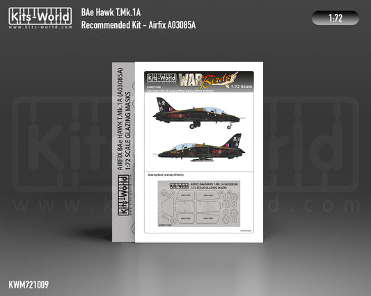 Kits-World M721009 1:72 BAe Hawk T.1A Canopy & Wheels Paint Mask (Outside Only)