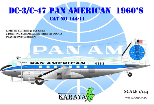 Karaya 144-11 1:144 Douglas DC-3/C-47 PAN AMERICAN 1960s
